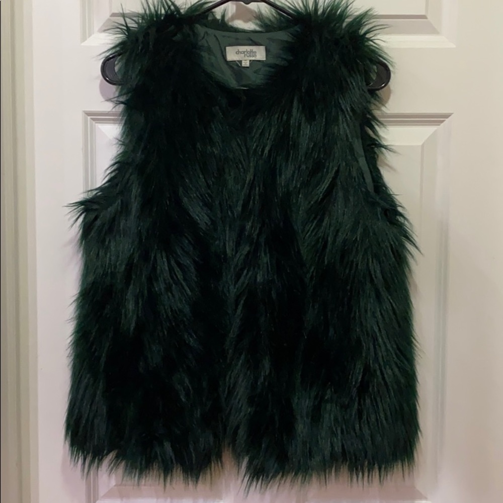 Hunter Green Faux Fur Vest